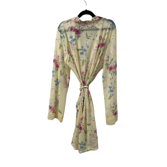 La Vie En Rose Yellow Floral Print Robe - Picture 3 of 4